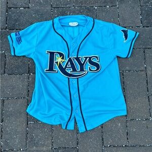 Tampa Bay Rays Blue and Black Kevin Kiermaier baseball jersey